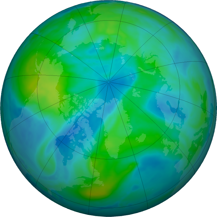 Arctic ozone map for 26 September 2016